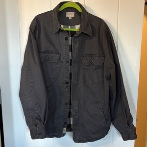 Men's Jacket gray with navy flannel lining